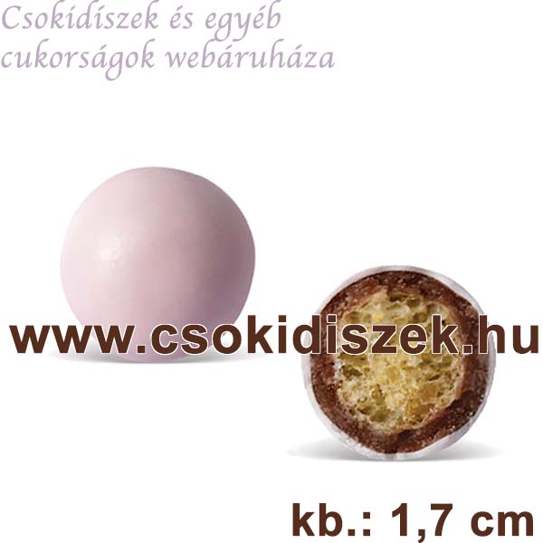Óriás, roppanós, csokigolyó (rózsaszín, 60 g)